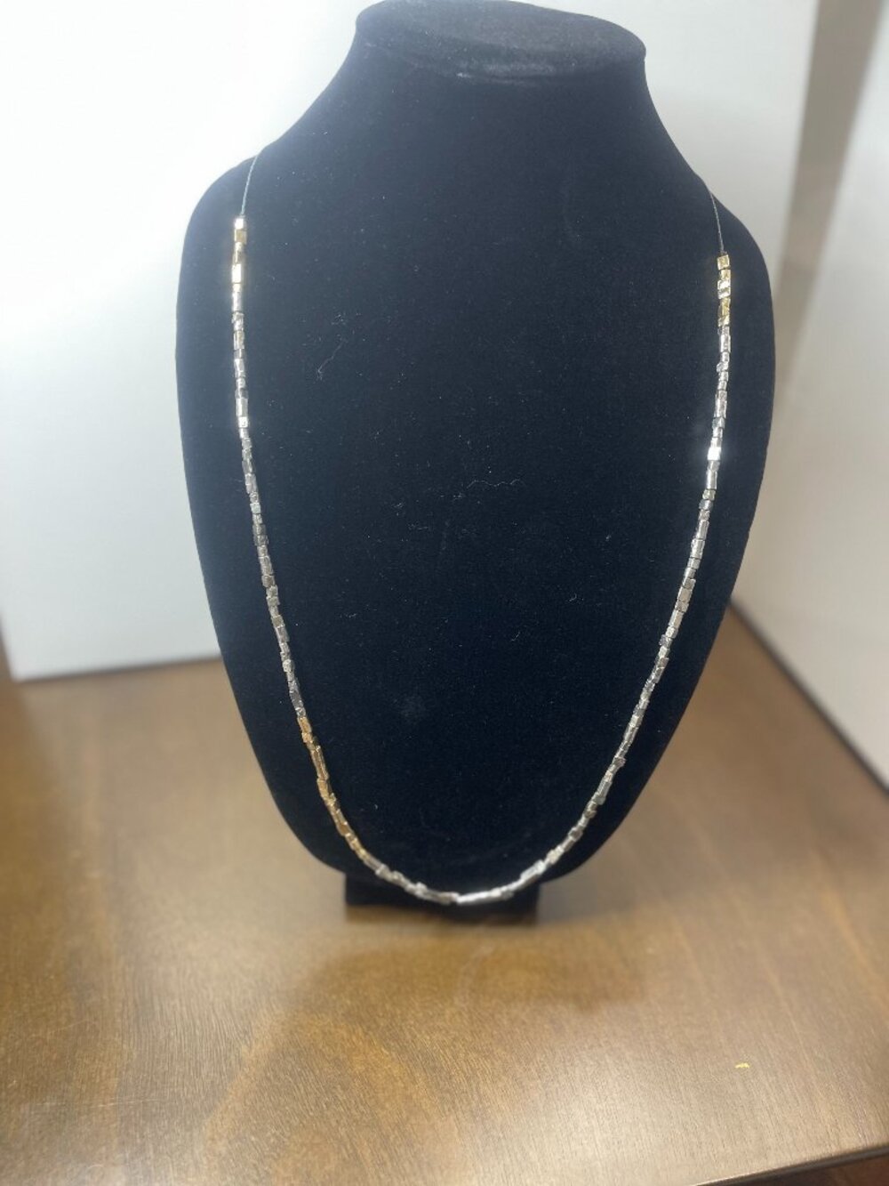 J. Jill Beaded String Necklace - Metallic Long Necklace